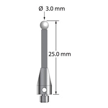 TM3-3025-TX-Z M3 stylus with 3.0mm zirconia ball, carbon fiber stem, and titanium base by Q-Mark Manufacturing, Inc.