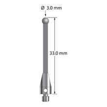 TM3-3033-TX-D M3 3.0mm solid diamond stylus with carbon fiber stem and titanium base, 33.0mm long by Q-Mark Manufacturing, Inc.