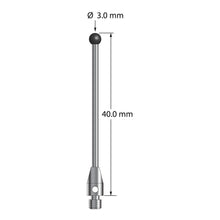 TM3-3040-DS1.5-SN M3 stylus, 3.0mm silicon nitride ball, carbide shaft, stainless steel base, 40.0mm long by Q-Mark Manufacturing, Inc.