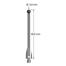 TM3-3040-TX-SN M3 stylus with 3.0mm silicon nitride ball, carbon fiber stem, and titanium base, 40.0mm long by Q-Mark Manufacturing, Inc.