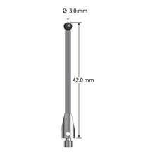 TM3-3042-TX-SN M3 stylus with 3.0mm silicon nitride ball and carbon fiber stem, 42.0mm long by Q-Mark Manufacturing, Inc.