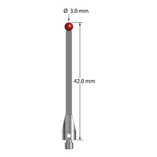 TM3-3042-TX M3 stylus with 3.0mm ruby ball, carbon fiber stem, and titanium base, 42mm long by Q-Mark Manufacturing, Inc.