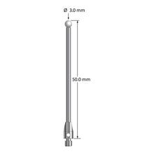 TM3-3050-Z M3 stylus with 3.0mm zirconia ball, carbide shaft, and stainless steel base, 50mm long by Q-Mark Manufacturing, Inc.