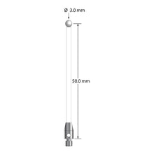 TM3-3051.5-C-Z M3 stylus with 3.0mm zirconia ball, ceramic stem, and stainless steel base by Q-Mark Manufacturing, Inc.