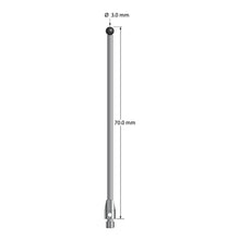 TM3-3070-SN M3 stylus with 3.0mm silicon nitride ball, carbide shaft, and stainless steel base, 70mm long by Q-Mark Manufacturing, Inc.
