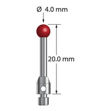 TM3-4020 M3 stylus with 4.0mm ruby ball, carbide stem, and stainless steel base, 20.0mm long by Q-Mark Manufacturing, Inc.