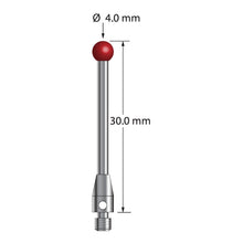 TM3-4030 M3 stylus with 4.0mm ruby ball, carbide stem, and stainless steel base, 30.0mm long by Q-Mark Manufacturing, Inc.