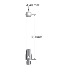 TM3-4032-C-Z M3 stylus with 4.0mm zirconia ball, ceramic stem, and stainless steel base by Q-Mark Manufacturing, Inc.