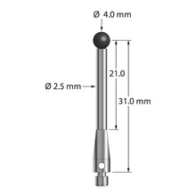 TM3-4033-S-SN M3 stylus with 4.0mm silicon nitride ball and stainless steel body, 31.0mm length by Q-Mark Manufacturing, Inc.