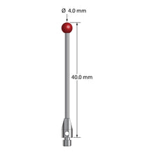 TM3-4040 M3 stylus with 4.0mm ruby ball, carbide stem, and stainless steel base, 40.0mm long by Q-Mark Manufacturing, Inc.
