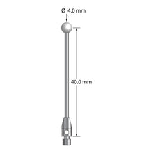 TM3-4042-Z M3 stylus with 4.0mm zirconia ball, carbide stem, and stainless steel base, 40.0mm long by Q-Mark Manufacturing, Inc.