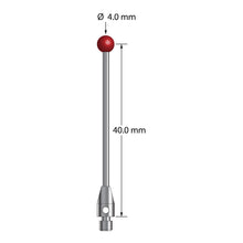 TM3-4042 M3 stylus with 4.0mm ruby ball, carbide stem, and stainless steel base, 40.0mm long by Q-Mark Manufacturing, Inc.