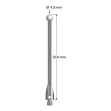 TM3-4050-TX-Z M3 stylus with 4.0mm zirconia ball, carbon fiber stem, and titanium base, 50mm long by Q-Mark Manufacturing, Inc.