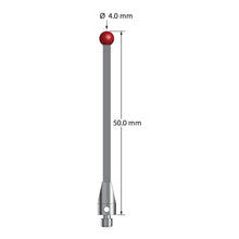 TM3-4050-TX M3 stylus with 4.0mm ruby ball, carbon fiber stem, and titanium base by Q-Mark Manufacturing, Inc.
