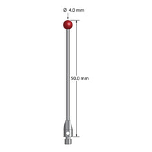 TM3-4050 M3 stylus with 4.0mm ruby ball, carbide stem, and stainless steel base, 50.0mm long by Q-Mark Manufacturing, Inc.