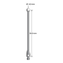 TM3-4052-Z M3 stylus with 4.0mm zirconia ball, carbide stem, and stainless steel base, 50mm long by Q-Mark Manufacturing, Inc.