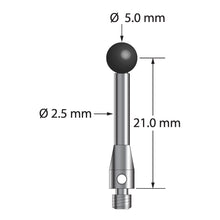 TM3-5023.5-S-SN M3 stylus with 5.0mm silicon nitride ball and stainless steel body, 21.0mm length by Q-Mark Manufacturing, Inc.