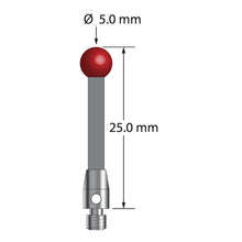 TM3-5025-G M3 stylus with ruby ball, carbon fiber stem, and stainless steel base, 25mm long by Q-Mark Manufacturing, Inc.