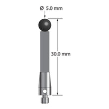 TM3-5030-TX-SN M3 stylus with 5.0mm silicon nitride ball, carbon fiber stem, and titanium base, 30.0mm long by Q-Mark Manufacturing, Inc.
