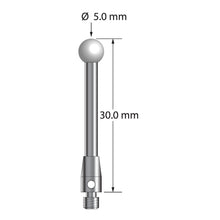 TM3-5030-Z M3 stylus with 5.0mm zirconia ball, carbide stem, and stainless steel base, 30.0mm long by Q-Mark Manufacturing, Inc.