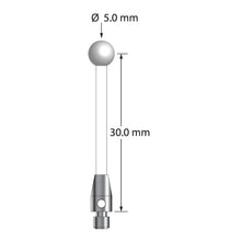 TM3-5032.5-C-Z M3 stylus with 5.0mm zirconia ball, ceramic stem, and stainless steel base by Q-Mark Manufacturing, Inc.