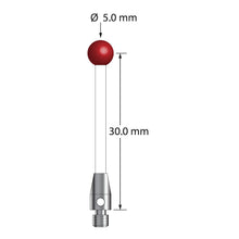 TM3-5032.5-C M3 stylus with 5.0mm ruby ball, ceramic stem, and stainless steel base by Q-Mark Manufacturing, Inc.