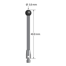 TM3-5040-G-SN M3 stylus with 5.0mm silicon nitride ball, carbon fiber stem, and stainless steel base, 40.0mm long by Q-Mark Manufacturing, Inc.