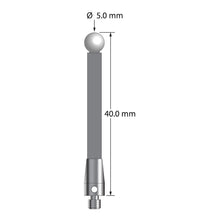 TM3-5040-TX-Z M3 stylus with 5.0mm zirconia ball, carbon fiber stem, and titanium base, 40.0mm long by Q-Mark Manufacturing, Inc.