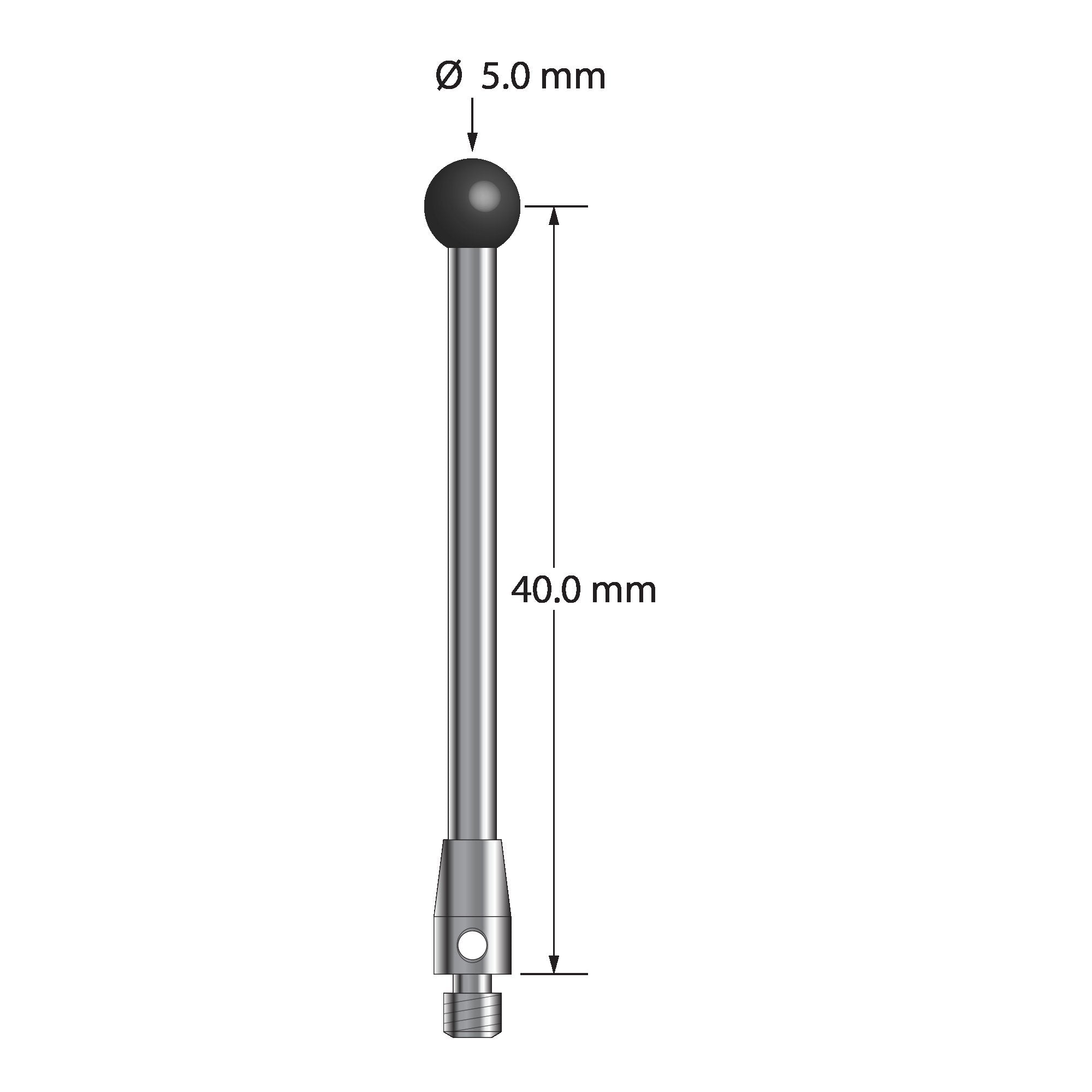 TM3-5042.5-SN M3 stylus with 5.0mm silicon nitride ball and carbide stem by Q-Mark Manufacturing, Inc.
