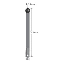 TM3-5050-TX-SN M3 stylus with 5.0mm silicon nitride ball, carbon fiber stem, and titanium base, 50.0mm long by Q-Mark Manufacturing, Inc.
