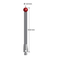 TM3-5050-TX M3 stylus with 5.0mm ruby ball, carbon fiber stem, and titanium base, 50.0mm long by Q-Mark Manufacturing, Inc.