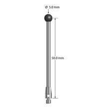 TM3-5052.5-SN M3 stylus with 5.0mm silicon nitride ball, carbide stem, and stainless steel base, 50.0mm long by Q-Mark Manufacturing, Inc.
