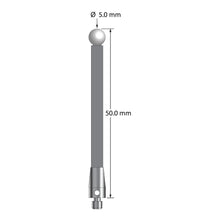 TM3-5060-TX-Z M3 stylus with 5.0mm zirconia ball, carbon fiber stem, and titanium base, 60.0mm long by Q-Mark Manufacturing, Inc.