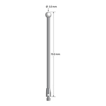 TM3-5070-Z M3 stylus with 5.0mm zirconia ball, carbide stem, and stainless steel base, 70.0mm long by Q-Mark Manufacturing, Inc.