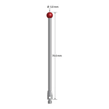 TM3-5070 M3 stylus with 5.0mm ruby ball, carbide stem, and stainless steel base, 70mm long by Q-Mark Manufacturing, Inc.