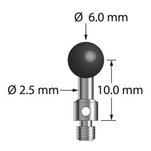 TM3-6010-S-SN M3 stylus with 6.0mm silicon nitride ball and stainless steel stem, 10.0mm length by Q-Mark Manufacturing, Inc.