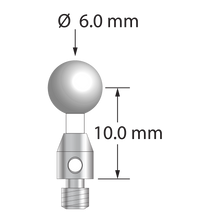 TM3-6013-C-Z M3 stylus with 6.0mm zirconia ball, ceramic stem, and stainless steel base by Q-Mark Manufacturing, Inc.