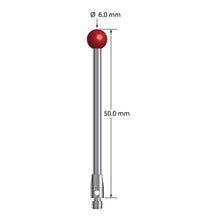 TM3-6050 M3 stylus with 6.0mm ruby ball, carbide stem, and stainless steel base, 50mm long by Q-Mark Manufacturing, Inc.
