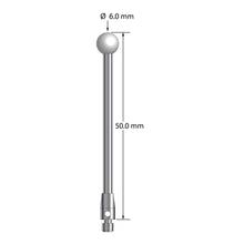 TM3-6060-Z M3 stylus with 6.0mm zirconia ball, carbide stem, and stainless steel base, 60.0mm long by Q-Mark Manufacturing, Inc.