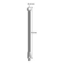 TM3-6070-TX-Z M3 stylus with zirconia ball, carbon fiber stem, and titanium base, 70mm long by Q-Mark Manufacturing, Inc.