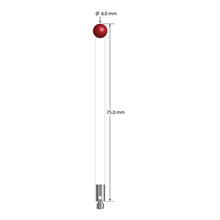 TM3-6075-C M3 stylus with 6mm ruby ball, ceramic stem, and stainless steel base, 75mm long by Q-Mark Manufacturing, Inc.