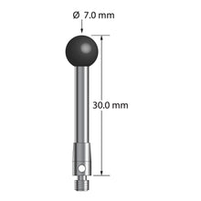 TM3-7030-SN M3 stylus with 7.0mm silicon nitride ball, carbide stem, and stainless steel base, 30.0mm long by Q-Mark Manufacturing, Inc.