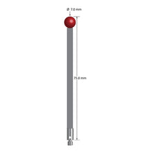 TM3-7075-G M3 stylus with 7.0mm ruby ball, carbon fiber stem, and stainless steel base, 75mm long by Q-Mark Manufacturing, Inc.