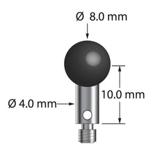 TM3-8010-S-SN M3 stylus with 8.0mm silicon nitride ball and stainless steel stem, 10.0mm length by Q-Mark Manufacturing, Inc.