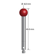 TM3-8040 M3 stylus, 8.0mm ruby ball, carbide stem, stainless steel base, 40.0mm long by Q-Mark Manufacturing, Inc.