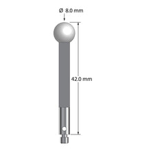 TM3-8042-G-Z M3 stylus with 8.0mm silicon nitride ball, carbon fiber stem, and stainless steel base, 42.0mm long by Q-Mark Manufacturing, Inc.