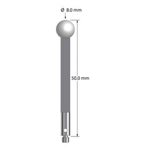 TM3-8050-G-Z M3 stylus with 8.0mm zirconia ball, carbon fiber stem, and stainless steel base, 50mm long by Q-Mark Manufacturing, Inc.