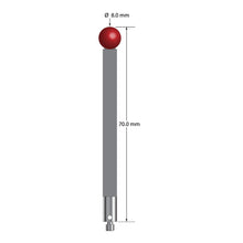TM3-8070-TX M3 8.0mm ruby ball stylus with carbon fiber stem and titanium base, 70mm long by Q-Mark Manufacturing, Inc.