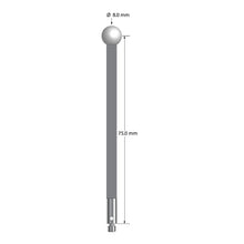 TM3-8079-G-Z M3 stylus, 8.0mm zirconia ball, carbon fiber stem, stainless steel base, 75.0mm long by Q-Mark Manufacturing, Inc.