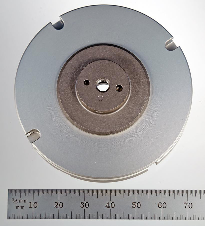 VAS-1054-DC VAST adapter plate with ID chip and direct Pro Fit connection, silver metal.